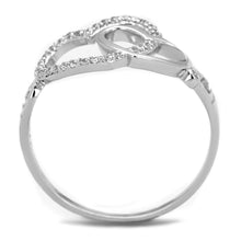 Load image into Gallery viewer, TS193 - Rhodium 925 Sterling Silver Ring with AAA Grade CZ  in Clear