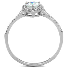 Load image into Gallery viewer, TS196 - Rhodium 925 Sterling Silver Ring with AAA Grade CZ  in Clear