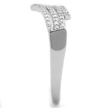 Load image into Gallery viewer, TS203 - Rhodium 925 Sterling Silver Ring with AAA Grade CZ  in Clear