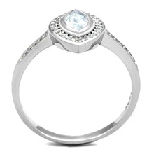 Load image into Gallery viewer, TS213 - Rhodium 925 Sterling Silver Ring with AAA Grade CZ  in Clear