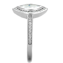 Load image into Gallery viewer, TS213 - Rhodium 925 Sterling Silver Ring with AAA Grade CZ  in Clear