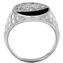 Load image into Gallery viewer, TS216 - Rhodium 925 Sterling Silver Ring with AAA Grade CZ  in Clear