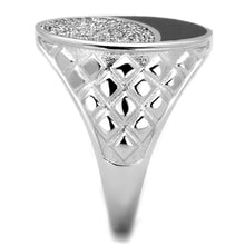 Load image into Gallery viewer, TS216 - Rhodium 925 Sterling Silver Ring with AAA Grade CZ  in Clear