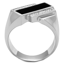 Load image into Gallery viewer, TS218 - Rhodium 925 Sterling Silver Ring with AAA Grade CZ  in Clear