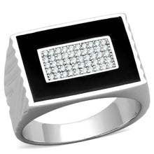 Load image into Gallery viewer, TS220 - Rhodium 925 Sterling Silver Ring with AAA Grade CZ  in Clear