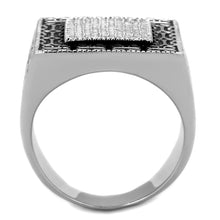 Load image into Gallery viewer, TS221 - Rhodium 925 Sterling Silver Ring with AAA Grade CZ  in Clear