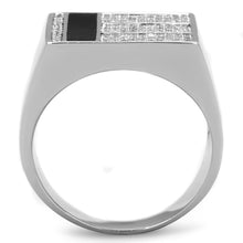 Load image into Gallery viewer, TS222 - Rhodium 925 Sterling Silver Ring with AAA Grade CZ  in Clear