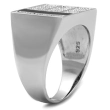 Load image into Gallery viewer, TS222 - Rhodium 925 Sterling Silver Ring with AAA Grade CZ  in Clear