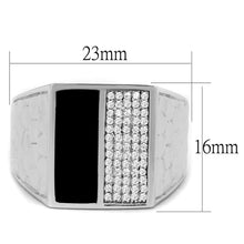 Load image into Gallery viewer, TS226 - Rhodium 925 Sterling Silver Ring with AAA Grade CZ  in Clear