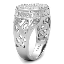 Load image into Gallery viewer, TS229 - Rhodium 925 Sterling Silver Ring with AAA Grade CZ  in Clear