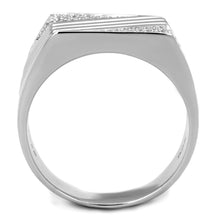 Load image into Gallery viewer, TS230 - Rhodium 925 Sterling Silver Ring with AAA Grade CZ  in Clear