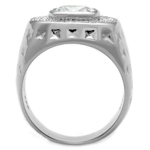 Load image into Gallery viewer, TS231 - Rhodium 925 Sterling Silver Ring with AAA Grade CZ  in Clear