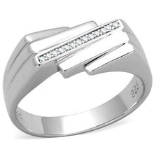 Load image into Gallery viewer, TS232 - Rhodium 925 Sterling Silver Ring with AAA Grade CZ  in Clear