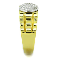 Load image into Gallery viewer, TS237 - Gold+Rhodium 925 Sterling Silver Ring with AAA Grade CZ  in Clear