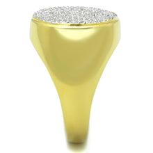 Load image into Gallery viewer, TS238 - Gold+Rhodium 925 Sterling Silver Ring with AAA Grade CZ  in Clear