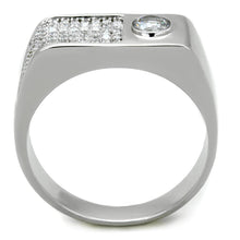 Load image into Gallery viewer, TS239 - Rhodium 925 Sterling Silver Ring with AAA Grade CZ  in Clear