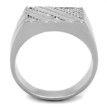 Load image into Gallery viewer, TS240 - Rhodium 925 Sterling Silver Ring with AAA Grade CZ  in Clear