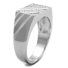 Load image into Gallery viewer, TS240 - Rhodium 925 Sterling Silver Ring with AAA Grade CZ  in Clear