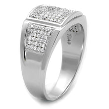 Load image into Gallery viewer, TS241 - Rhodium 925 Sterling Silver Ring with AAA Grade CZ  in Clear