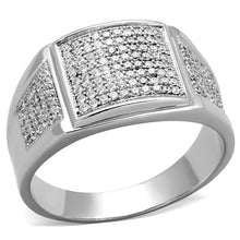 Load image into Gallery viewer, TS241 - Rhodium 925 Sterling Silver Ring with AAA Grade CZ  in Clear