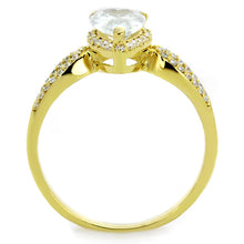 Load image into Gallery viewer, TS248 - Gold 925 Sterling Silver Ring with AAA Grade CZ  in Clear