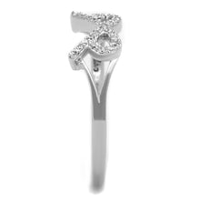 Load image into Gallery viewer, TS259 - Rhodium 925 Sterling Silver Ring with AAA Grade CZ  in Clear