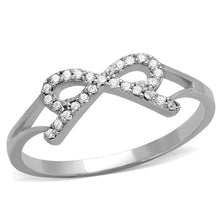 Load image into Gallery viewer, TS259 - Rhodium 925 Sterling Silver Ring with AAA Grade CZ  in Clear