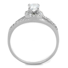 Load image into Gallery viewer, TS263 - Rhodium 925 Sterling Silver Ring with AAA Grade CZ  in Clear