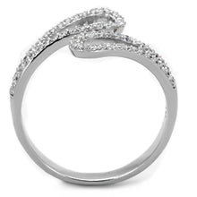 Load image into Gallery viewer, TS267 - Rhodium 925 Sterling Silver Ring with AAA Grade CZ  in Clear