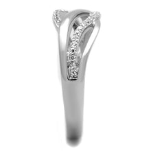 Load image into Gallery viewer, TS268 - Rhodium 925 Sterling Silver Ring with AAA Grade CZ  in Clear