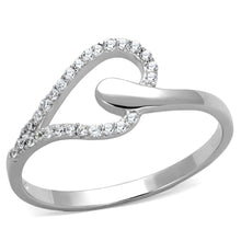 Load image into Gallery viewer, TS269 - Rhodium 925 Sterling Silver Ring with AAA Grade CZ  in Clear