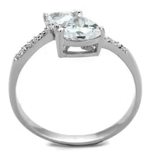 Load image into Gallery viewer, TS271 - Rhodium 925 Sterling Silver Ring with AAA Grade CZ  in Clear