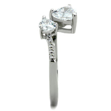 Load image into Gallery viewer, TS271 - Rhodium 925 Sterling Silver Ring with AAA Grade CZ  in Clear