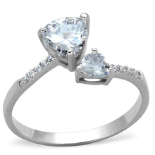 Load image into Gallery viewer, TS271 - Rhodium 925 Sterling Silver Ring with AAA Grade CZ  in Clear