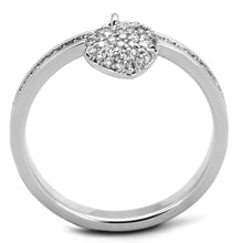 Load image into Gallery viewer, TS275 - Rhodium 925 Sterling Silver Ring with AAA Grade CZ  in Clear