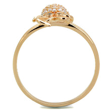 Load image into Gallery viewer, TS282 - Rose Gold 925 Sterling Silver Ring with AAA Grade CZ  in Black Diamond