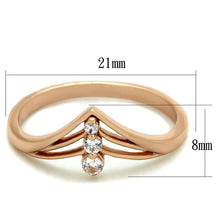 Load image into Gallery viewer, TS283 - Rose Gold 925 Sterling Silver Ring with AAA Grade CZ  in Clear