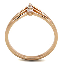 Load image into Gallery viewer, TS283 - Rose Gold 925 Sterling Silver Ring with AAA Grade CZ  in Clear