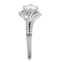 Load image into Gallery viewer, TS303 - Rhodium 925 Sterling Silver Ring with AAA Grade CZ  in Clear