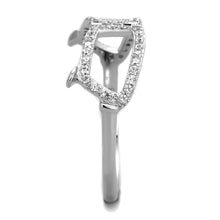 Load image into Gallery viewer, TS306 - Rhodium 925 Sterling Silver Ring with AAA Grade CZ  in Clear