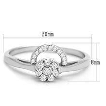 Load image into Gallery viewer, TS310 - Rhodium 925 Sterling Silver Ring with AAA Grade CZ  in Clear