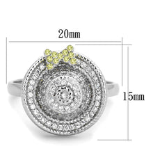 Load image into Gallery viewer, TS319 - Reverse Two-Tone 925 Sterling Silver Ring with AAA Grade CZ  in Topaz