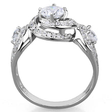 Load image into Gallery viewer, TS332 - Rhodium 925 Sterling Silver Ring with AAA Grade CZ  in Clear