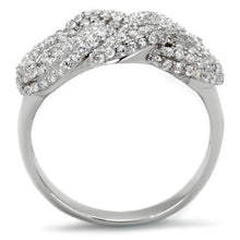 Load image into Gallery viewer, TS334 - Rhodium 925 Sterling Silver Ring with AAA Grade CZ  in Clear