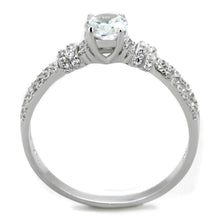 Load image into Gallery viewer, TS337 - Rhodium 925 Sterling Silver Ring with AAA Grade CZ  in Clear