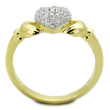 Load image into Gallery viewer, TS342 - Gold+Rhodium 925 Sterling Silver Ring with AAA Grade CZ  in Clear