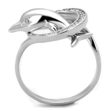 Load image into Gallery viewer, TS343 - Rhodium 925 Sterling Silver Ring with AAA Grade CZ  in Clear