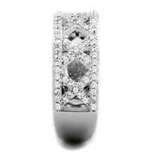 Load image into Gallery viewer, TS354 - Rhodium 925 Sterling Silver Ring with AAA Grade CZ  in Clear