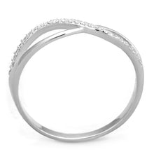 Load image into Gallery viewer, TS355 - Rhodium 925 Sterling Silver Ring with AAA Grade CZ  in Clear