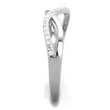 Load image into Gallery viewer, TS355 - Rhodium 925 Sterling Silver Ring with AAA Grade CZ  in Clear